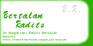 bertalan radits business card